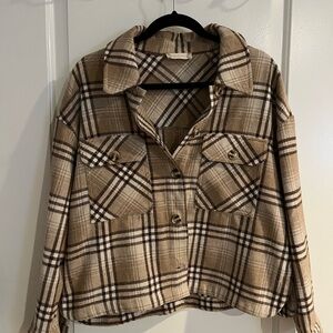 Altar'd State Brown Utility Jacket Classic Design
